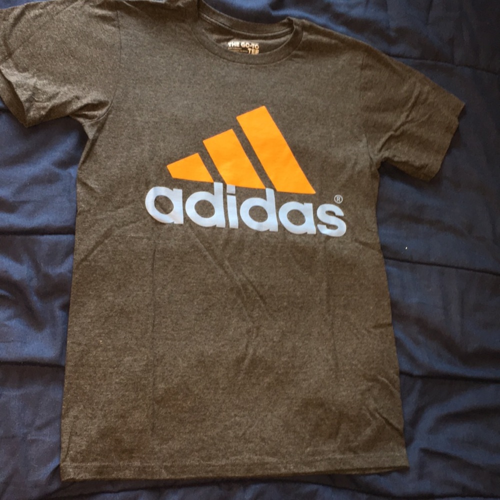Adidas logo Blue and Orange T-Shirt